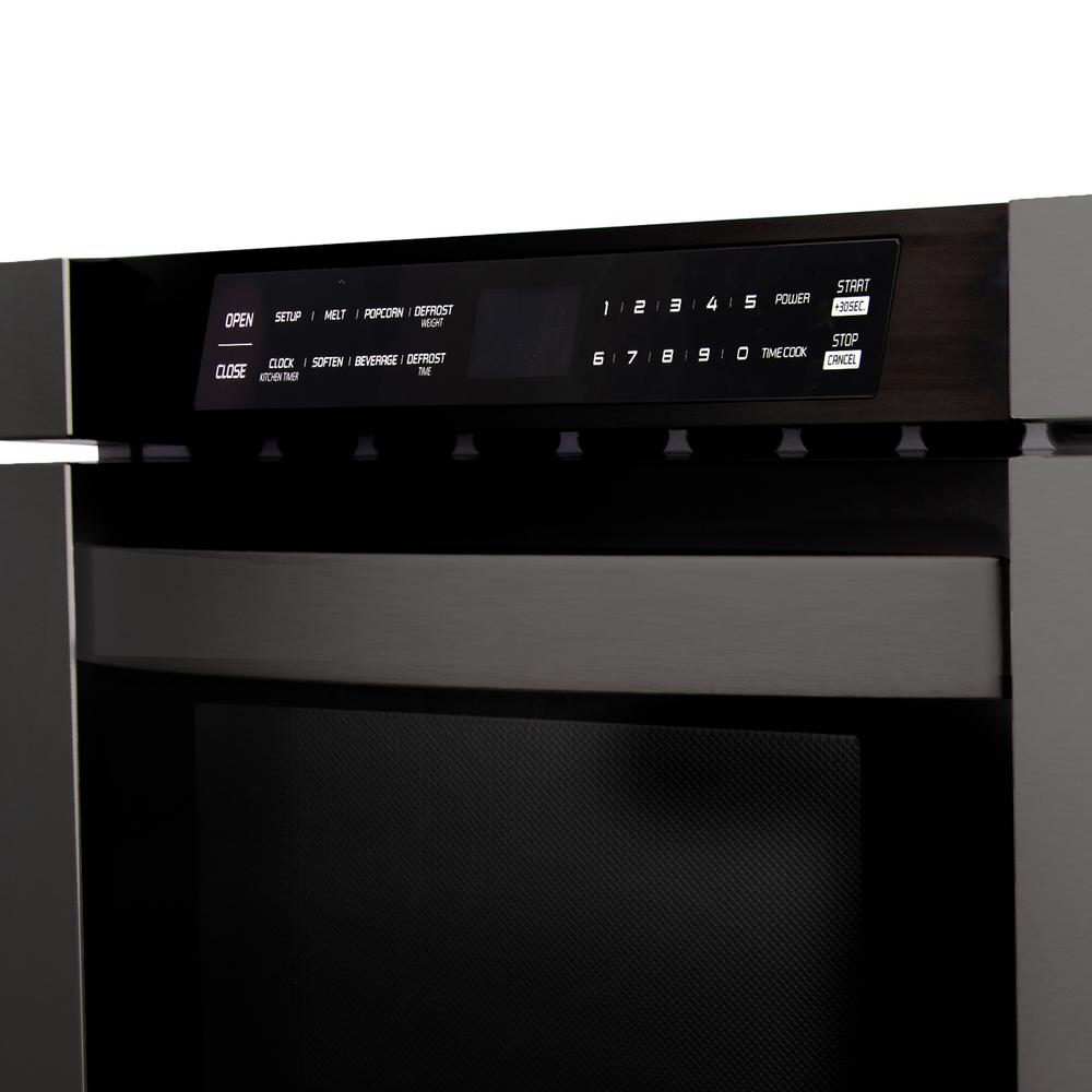 Microwave Drawer in Black Stainless Steel ZLINE 24"