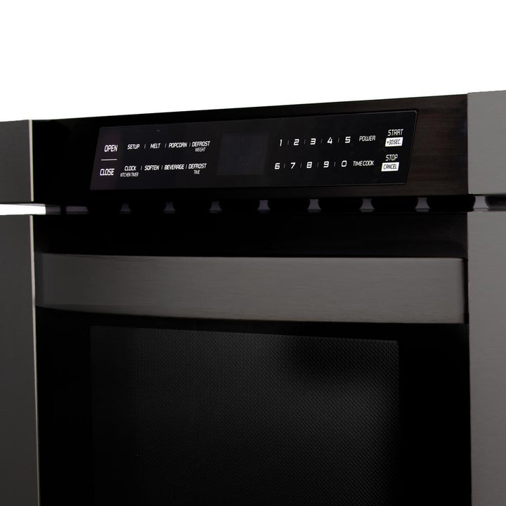 Microwave Drawer in Black Stainless Steel ZLINE 24"