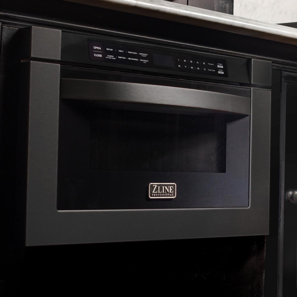 Microwave Drawer in Black Stainless Steel ZLINE 24"