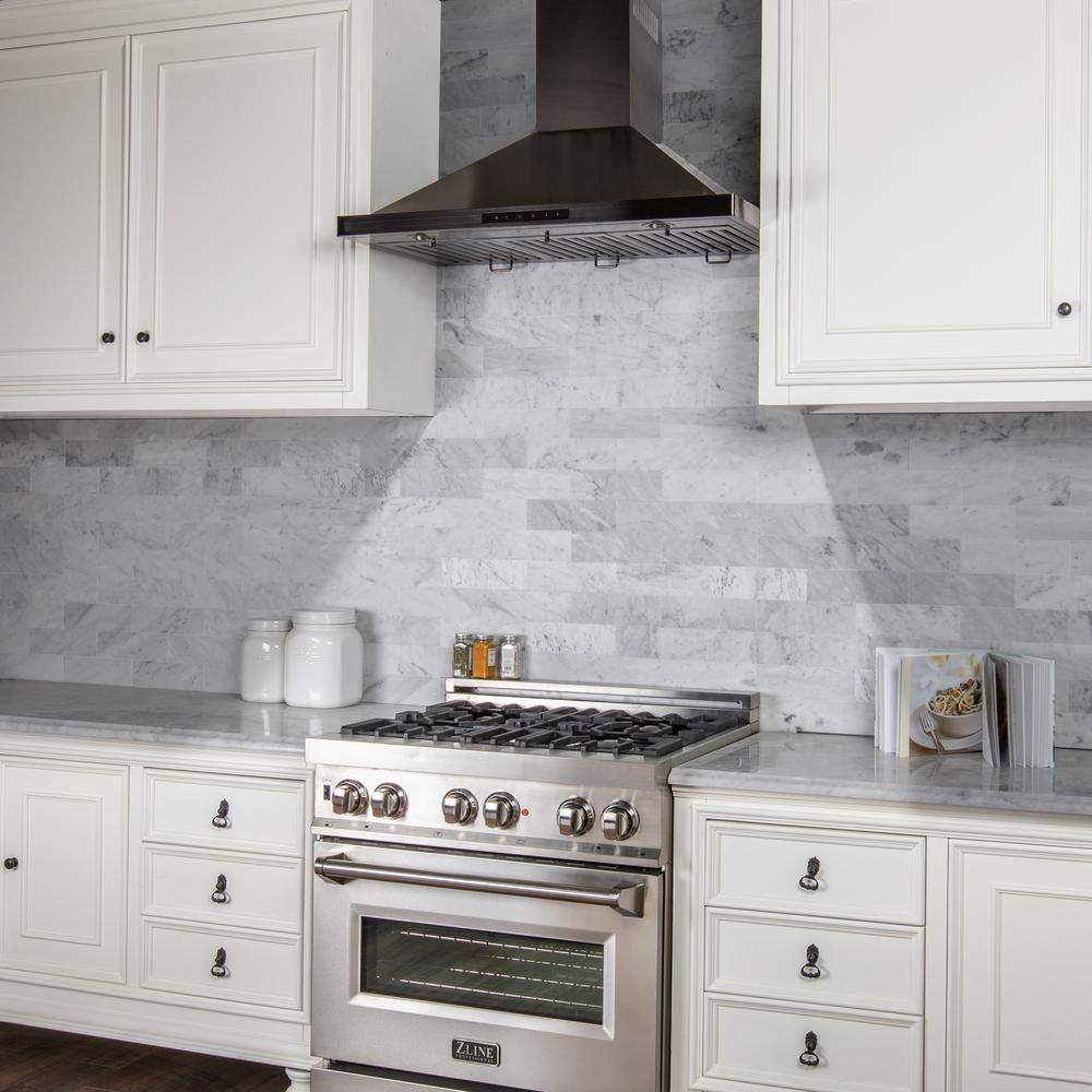 Wall Mount Range Hood in Black Stainless Steel (BSKBN-30)  ZLINE 30 in.