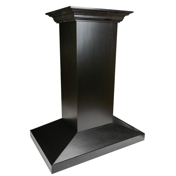 Wooden Island Mount Range Hood in Black - Includes Motor  ZLINE 30 in.