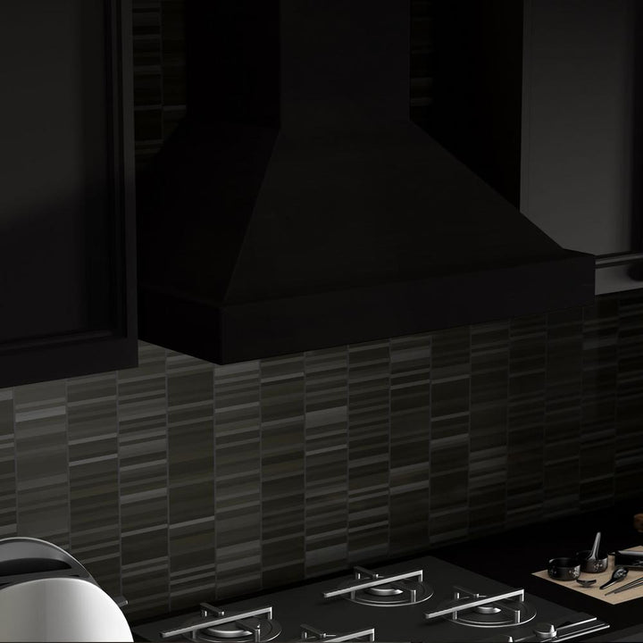 Wooden Wall Mount Range Hood in Black - Includes Motor  ZLINE 30 in.