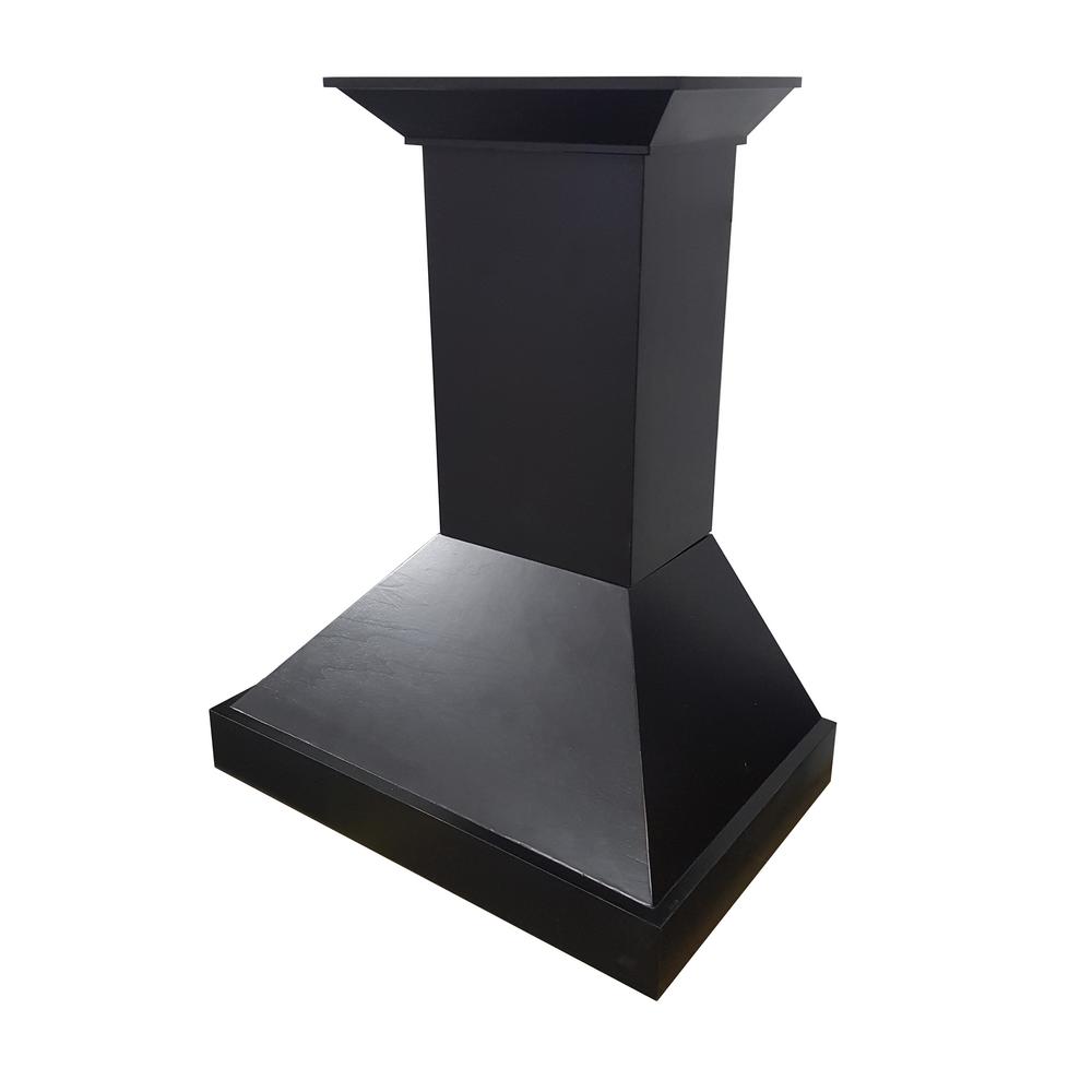 Wooden Wall Mount Range Hood in Black - Includes Motor  ZLINE 36 in.