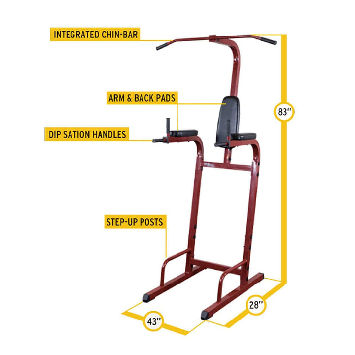 Body Solid Best Fitness BFVK10 Vertical Knee Raise