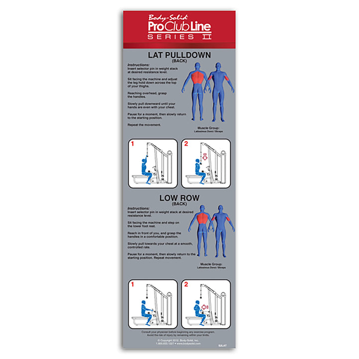 Body Solid Pro Clubline S2LAT Series II Lat Pull Seated Row