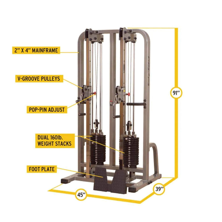 Body Solid Pro Clubline SDC2000G Dual Cable Column