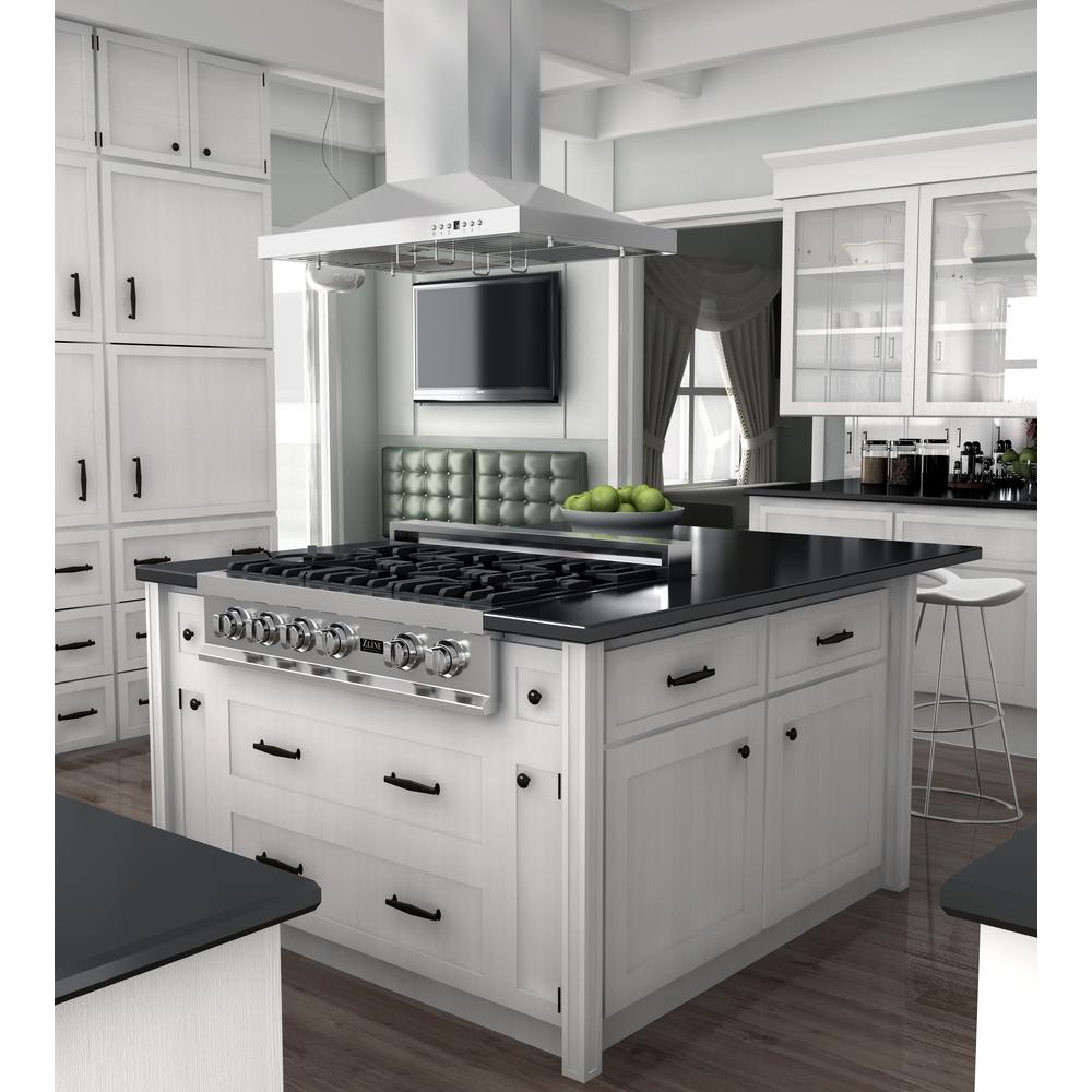 Remote Blower Island Mount Range Hood in Stainless Steel (GL2i-RS-30-400)  ZLINE 30 in.