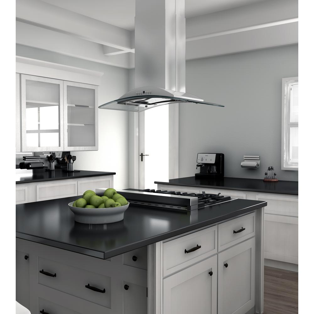 Island Mount Range Hood in Stainless Steel &amp; Glass (GL9i-30)  ZLINE 30 in.