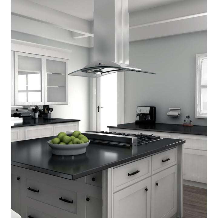 Island Mount Range Hood in Stainless Steel &amp; Glass (GL9i-30)  ZLINE 30 in.