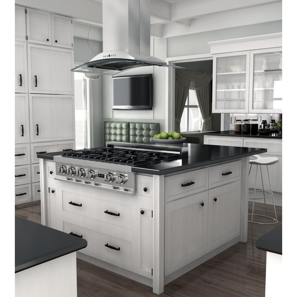 Island Mount Range Hood in Stainless Steel &amp; Glass (GL9i-30)  ZLINE 30 in.