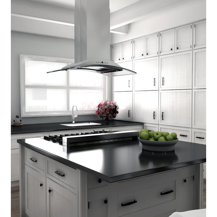Island Mount Range Hood in Stainless Steel &amp; Glass (GL9i-36) ZLINE 36 in.