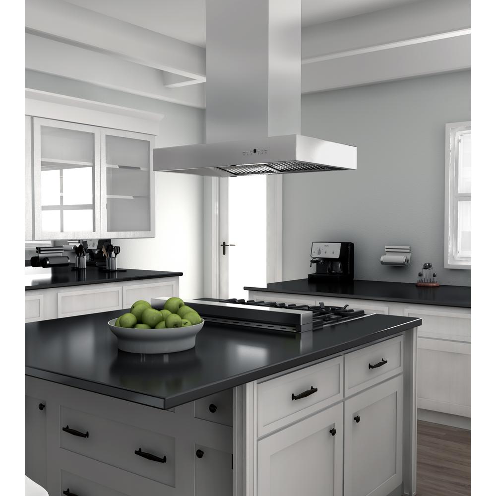 Professional Island Mount Range Hood in Stainless Steel (KECOMi-42)  ZLINE 42 in.