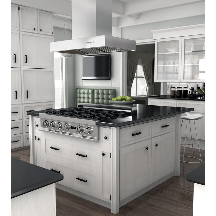 Professional Island Mount Range Hood in Stainless Steel (KECOMi-42)  ZLINE 42 in.