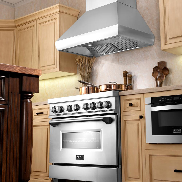 Professional Wall Mount Range Hood in Stainless Steel (687-36)   ZLINE 36 in.