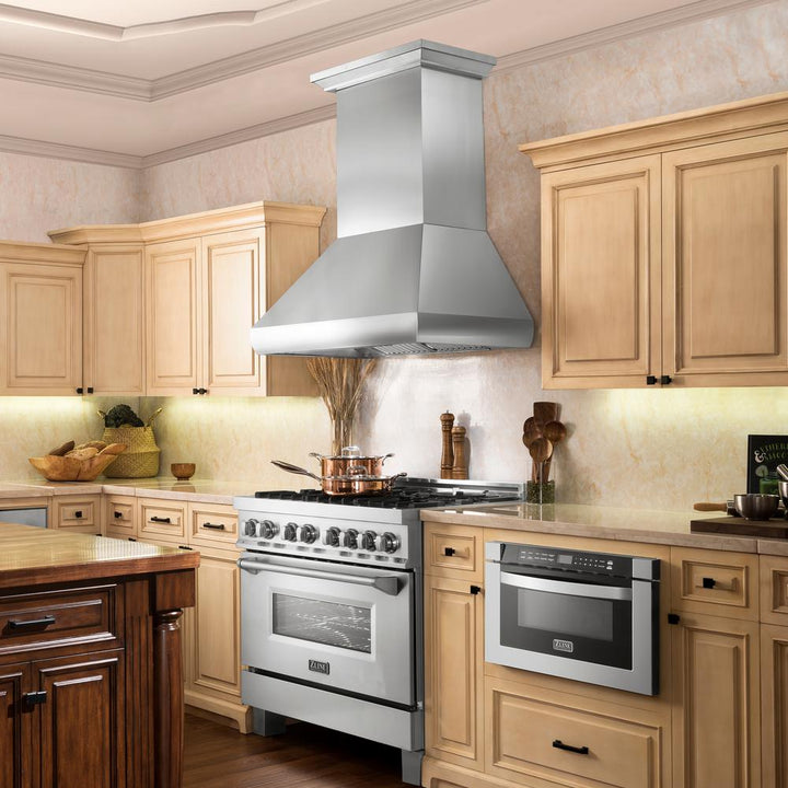 Professional Wall Mount Range Hood in Stainless Steel (687-42)   ZLINE 42 in.