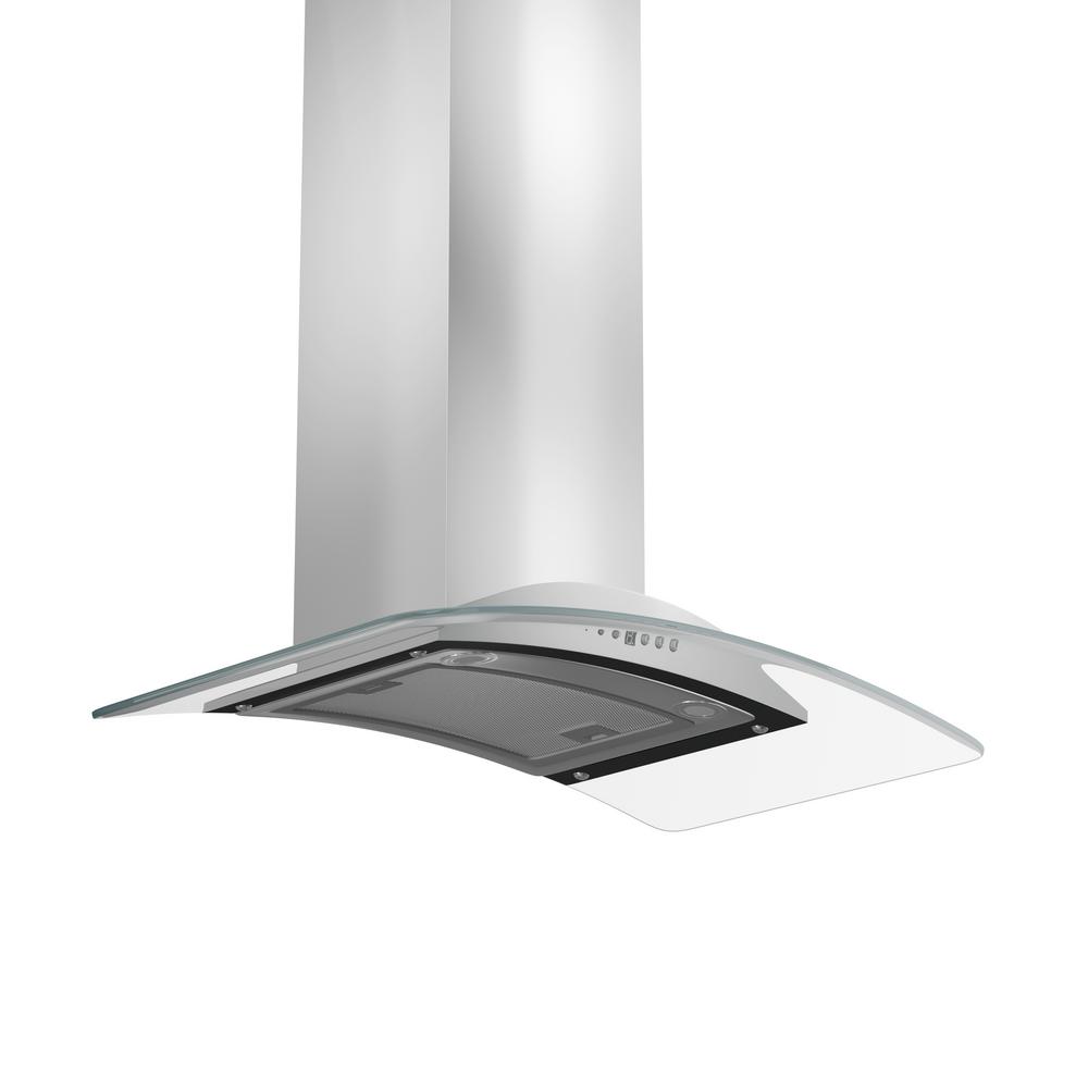 Wall Mount Range Hood in Stainless Steel &amp; Glass (KN-36)  ZLINE 36 in.