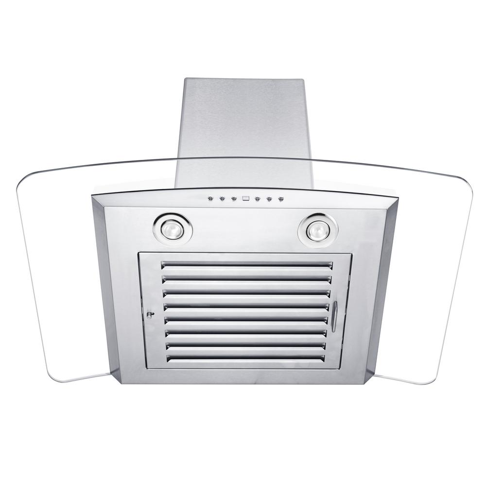 Wall Mount Range Hood in Stainless Steel &amp; Glass (KZ-36)  ZLINE 36 in.