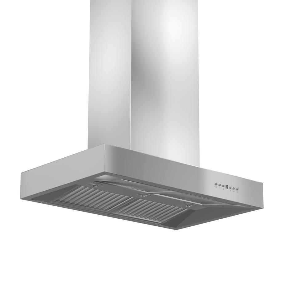 Remote Blower Island Mount Range Hood in Stainless Steel (KECOMi-RS-36-400)  ZLINE 36 in.