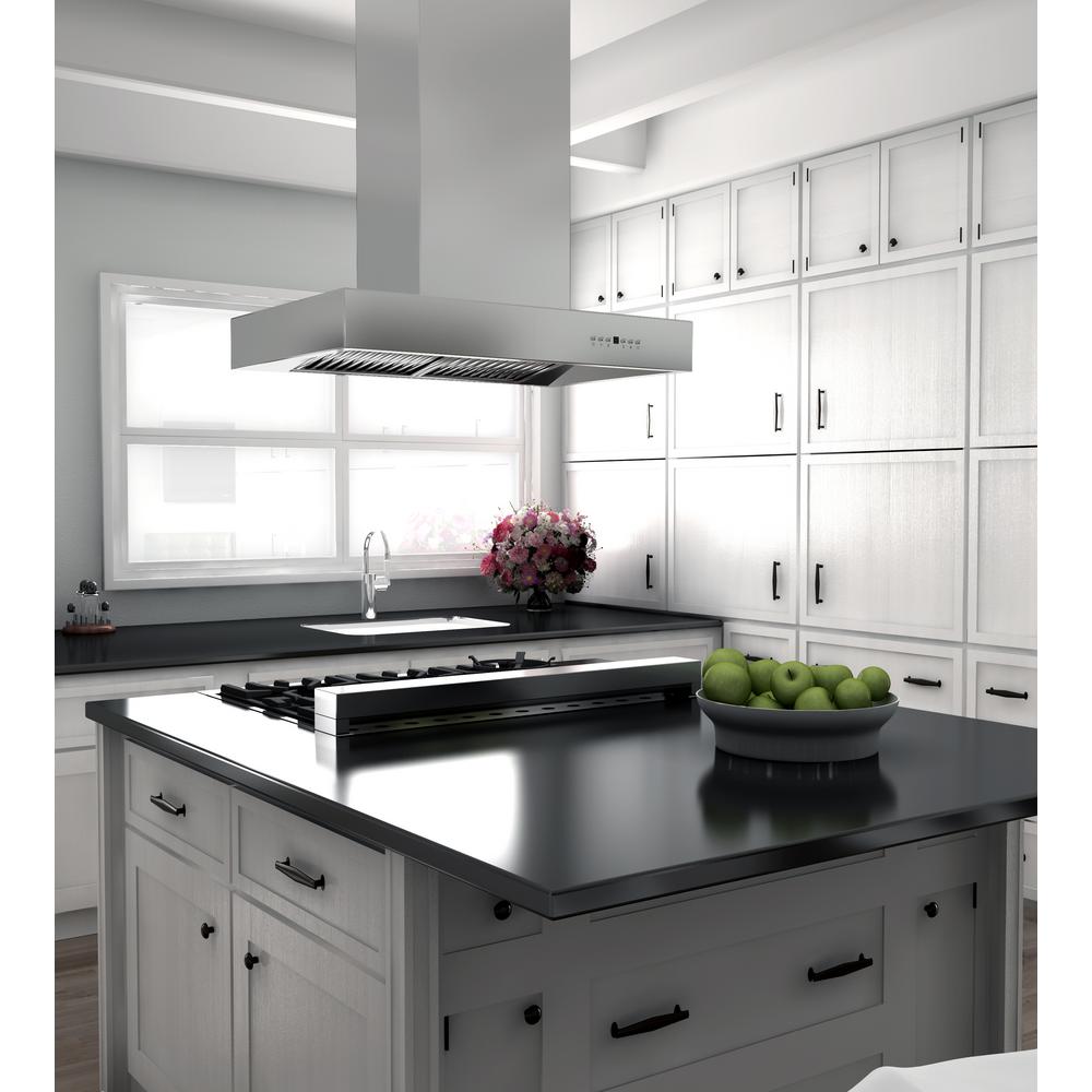 Remote Blower Island Mount Range Hood in Stainless Steel (KECOMi-RS-36-400)  ZLINE 36 in.