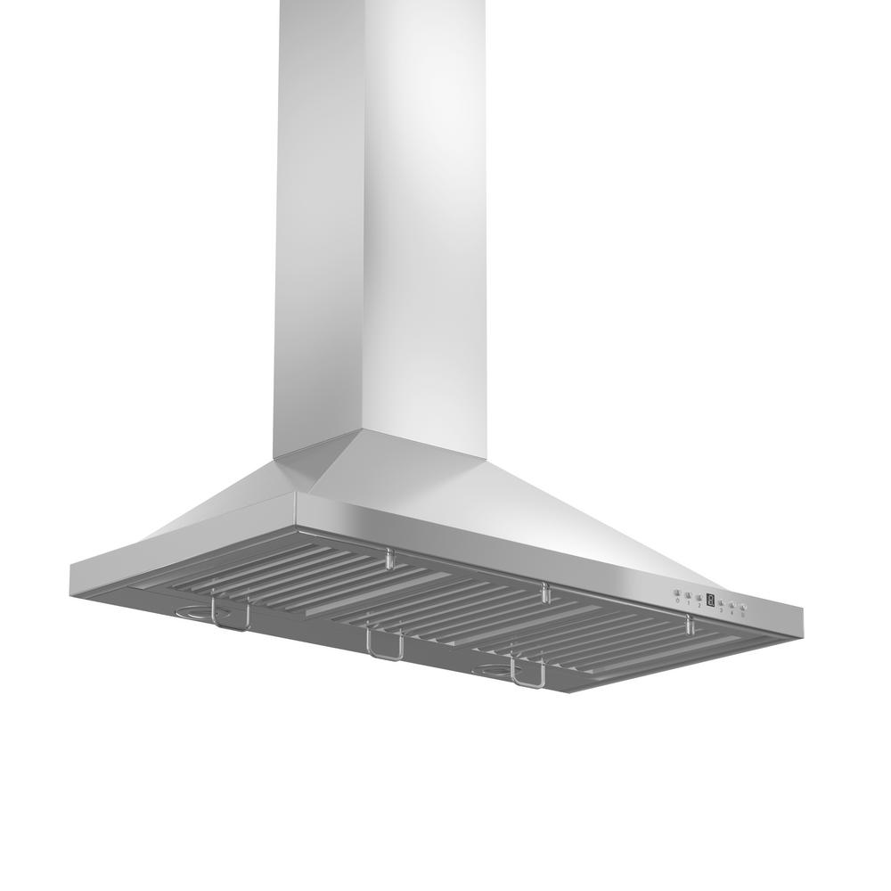 Wall Mount Range Hood in Stainless Steel with Crown Molding (KBCRN-36)  ZLINE 36 in.