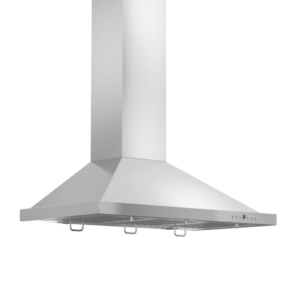 Wall Mount Range Hood in Stainless Steel with Crown Molding (KBCRN-48)  ZLINE 48 in.
