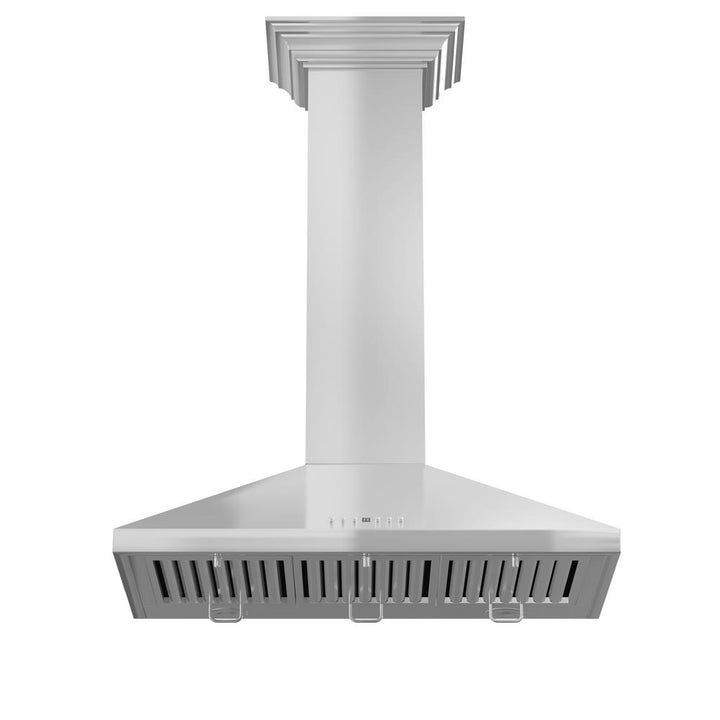 Wall Mount Range Hood in Stainless Steel with Crown Molding (KL2CRN-36)  ZLINE 36 in.