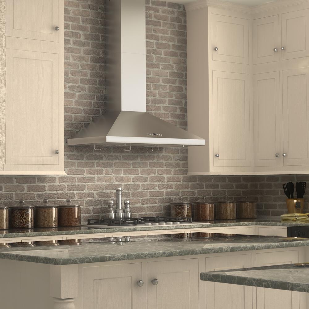 Wall Mount Range Hood in Stainless Steel with Crown Molding (KL2CRN-36)  ZLINE 36 in.