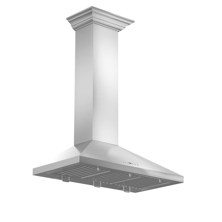 Wall Mount Range Hood in Stainless Steel with Crown Molding (KL2CRN-42)  ZLINE 42 in.