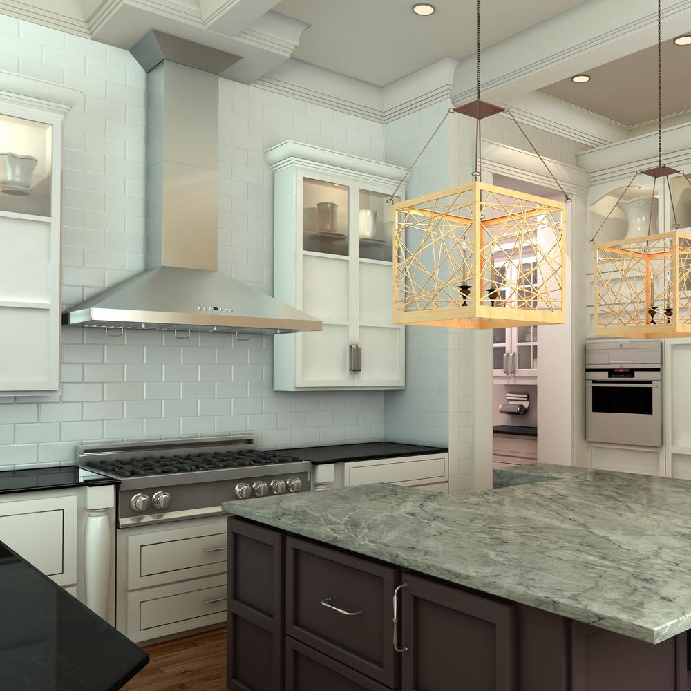 Wall Mount Range Hood in Stainless Steel with Crown Molding (KL2CRN-42)  ZLINE 42 in.