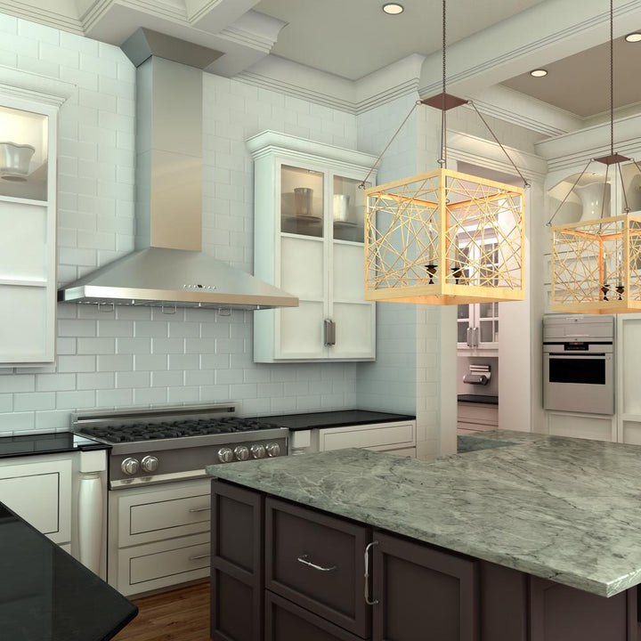 Wall Mount Range Hood in Stainless Steel with Crown Molding (KL2CRN-48)  ZLINE 48 in.