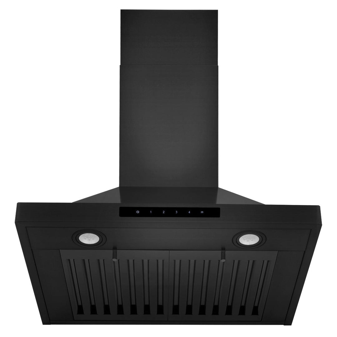 ZLINE 24 in. Convertible Vent Wall Mount Range Hood in Black Stainless Steel, BSKBN-24