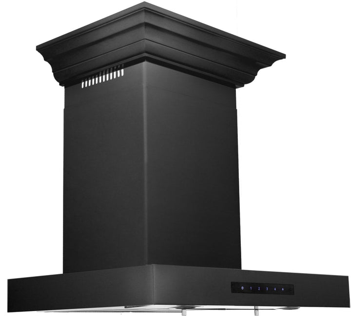 ZLINE 30" Convertible Wall Mount Range Hood with 4-Speed 400 CFM Blower &amp; Crown Molding