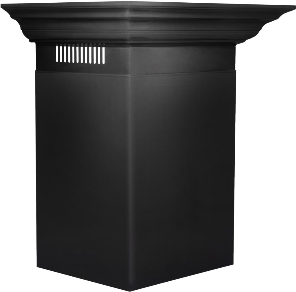 ZLINE 36" Convertible Wall Mount Range Hood Black Stainless Steel with Crown Molding