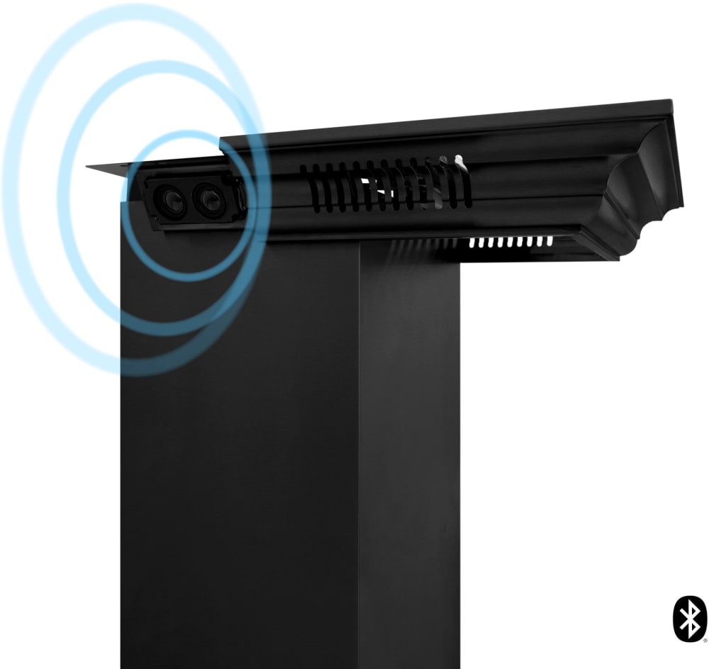 ZLINE 24" Wall Mount Range Hood with 4-Speed 400 CFM Motor W/CrownSound Bluetooth Speakers