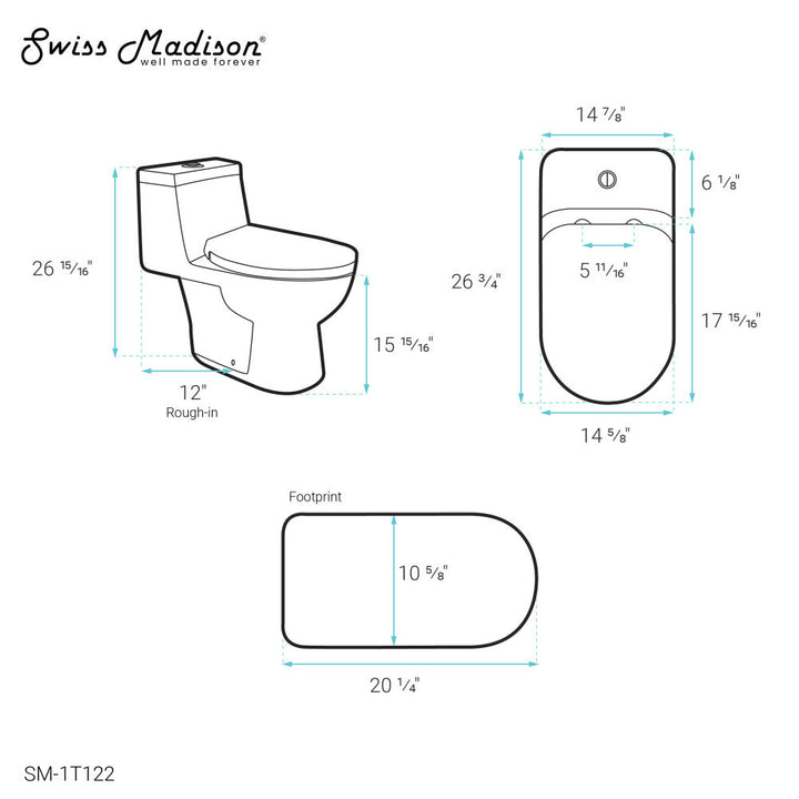 Avallon One-Piece Elongated Dual Flush-Toilet 1.1/1.6 gpf