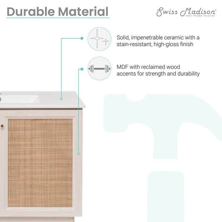 Classe 36" Bathroom Vanity in White Oak