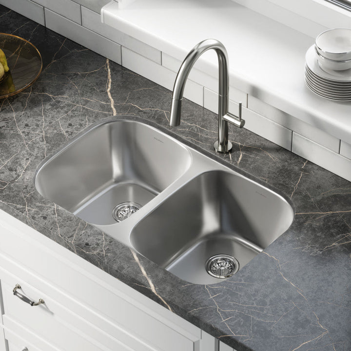 Toulouse 29 x 18 Stainless Steel, Dual Basin, Undermount Kitchen Sink