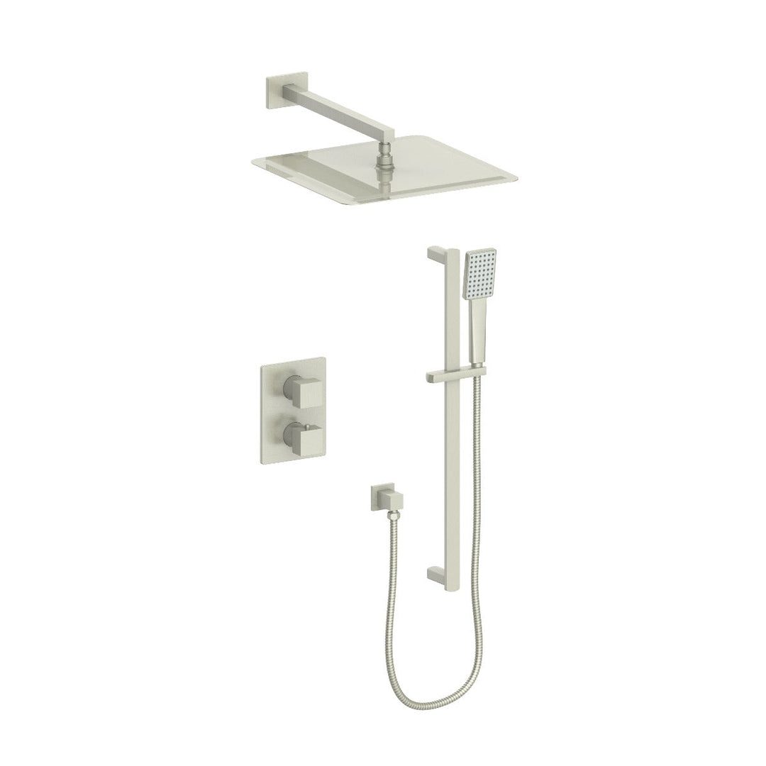 ZLINE Crystal Bay Thermostatic Shower System in Brushed Nickel, CBY-SHS-T2-BN