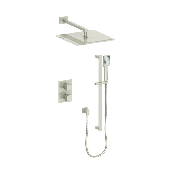 ZLINE Crystal Bay Thermostatic Shower System in Brushed Nickel, CBY-SHS-T2-BN