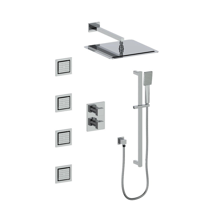 ZLINE Crystal Bay Thermostatic Shower System in Chrome, CBY-SHS-T3-CH