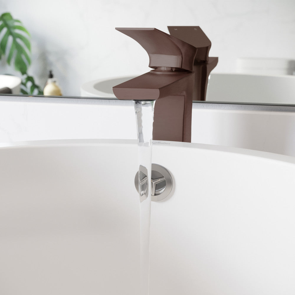 Monaco Single Hole, Single-Handle, High Arc Bathroom Faucet in Oil Rubbed Bronze