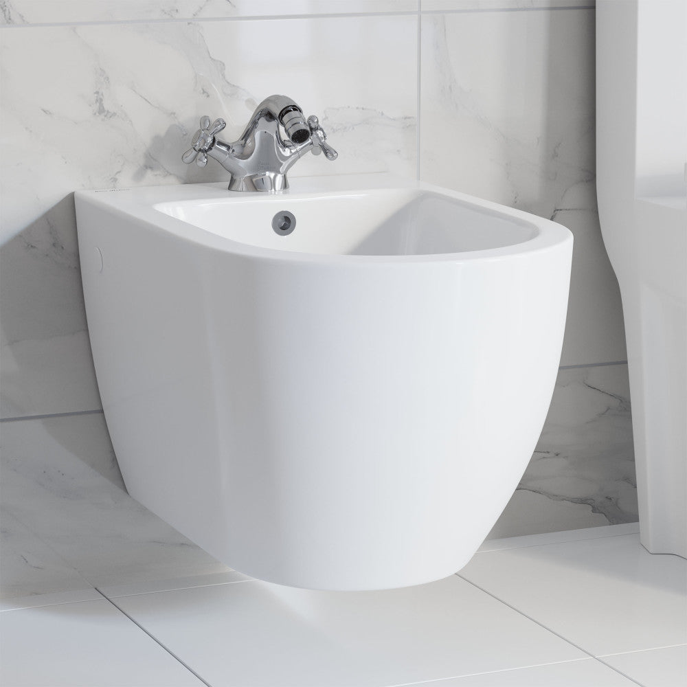 St. Tropez Wall Hung Bidet in Glossy White