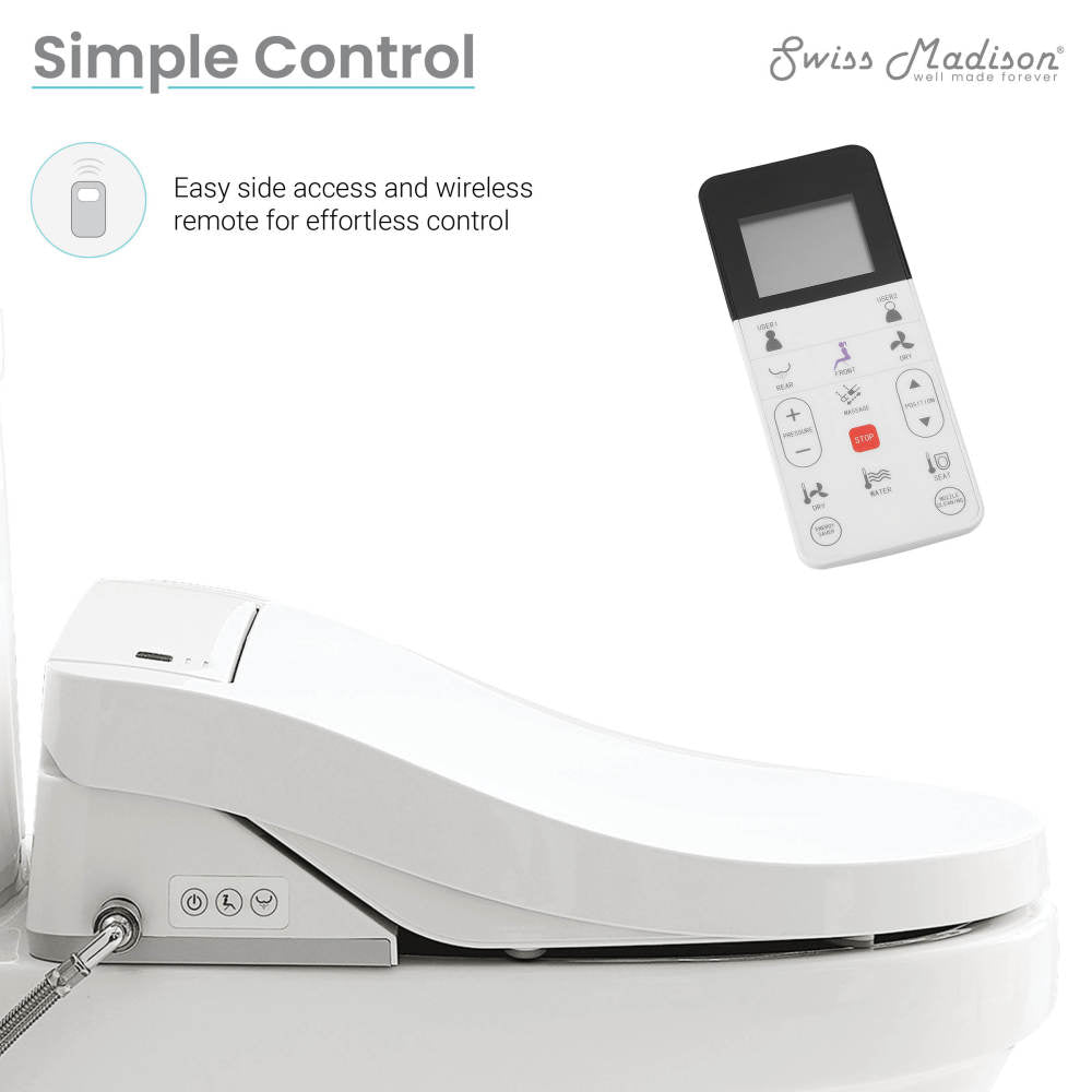 Virage One-Piece Toilet with Vivante Smart Seat Left Side Flush Handle 1.28 gpf