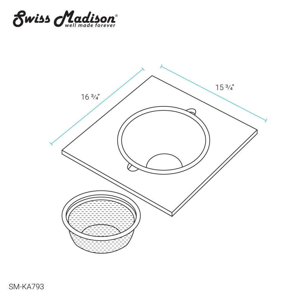 15.75 x 16.75 Flatform with Colander and Mixing Bowl