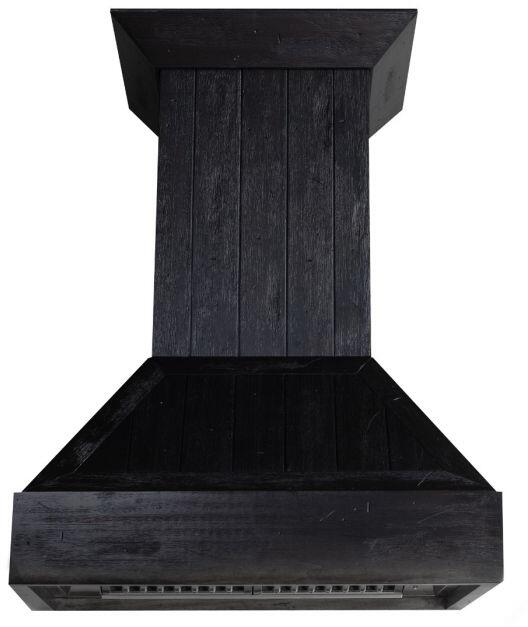 Shiplap Wooden Wall Mount Range Hood in Rustic Dark Finish - Includes Motor (349DD-36) ZLINE 36 in.