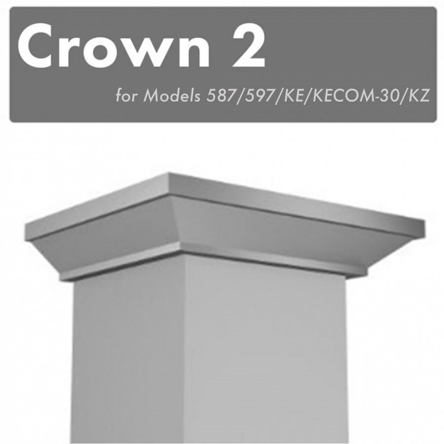 ZLINE Crown Molding #2 for Wall Range Hood (CM2-587/597/KE/KECOM-30/KZ)