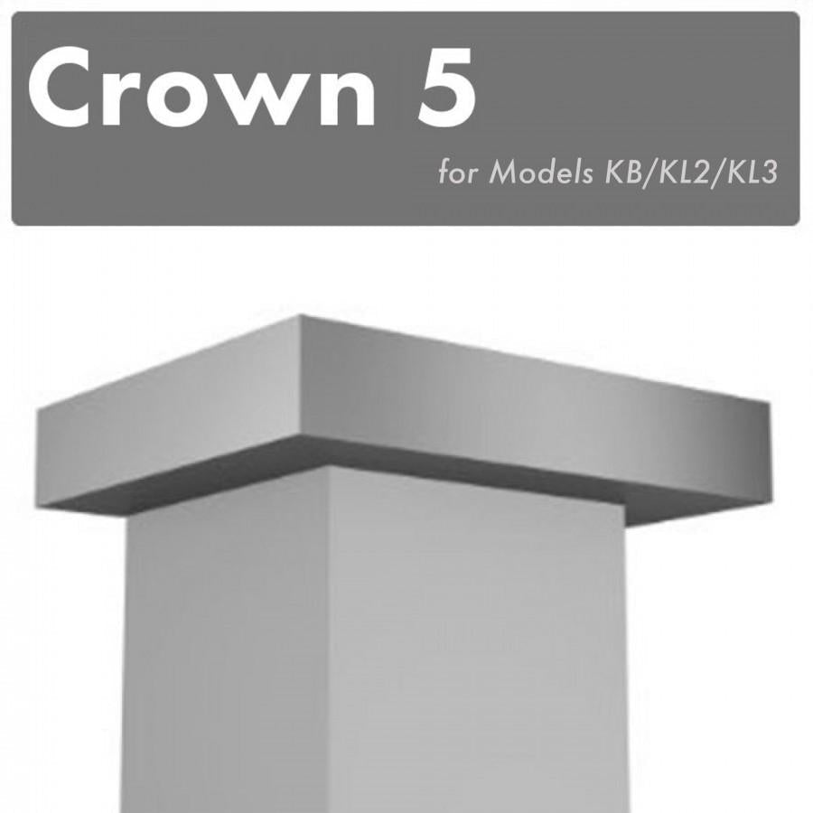 ZLINE Crown Molding #5 for Wall Range Hood, CM5-KB/KL2/KL3