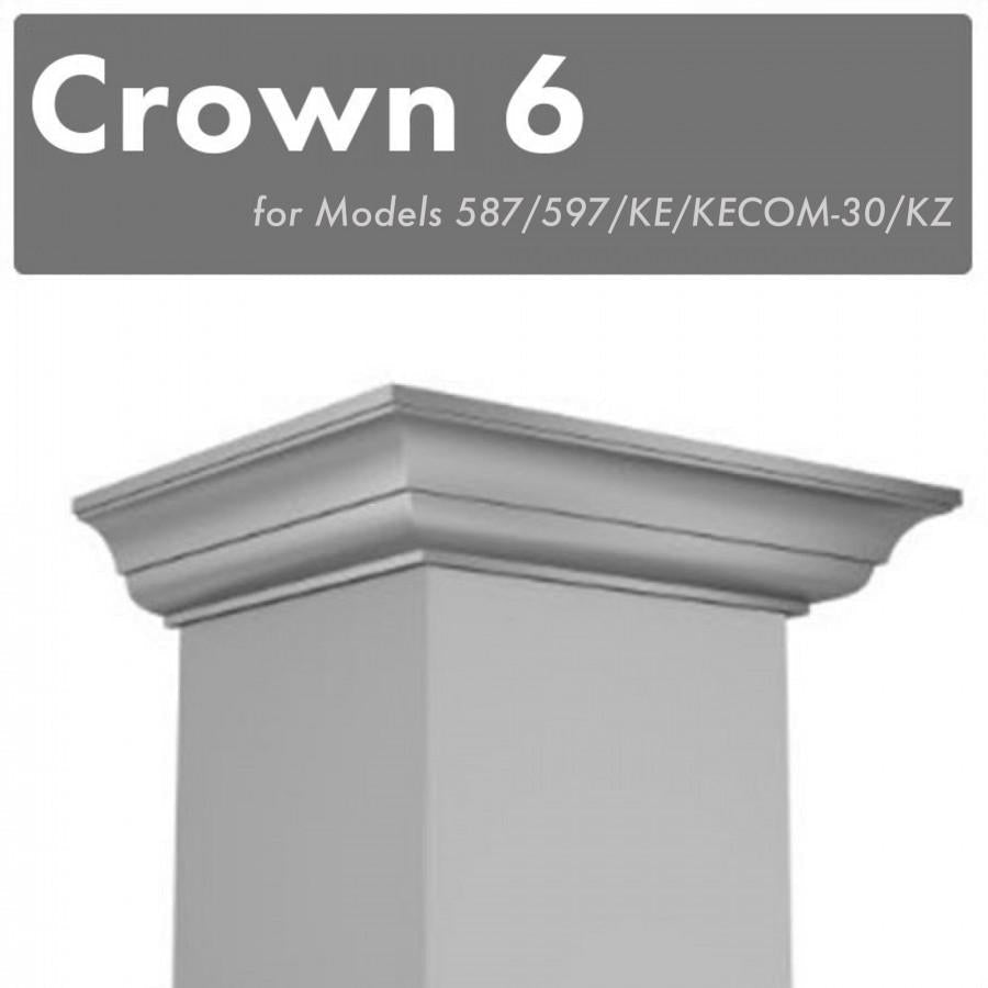 ZLINE Crown Molding #6 for Wall Range Hood (CM6-587/597/KE/KECOM-30/KZ)