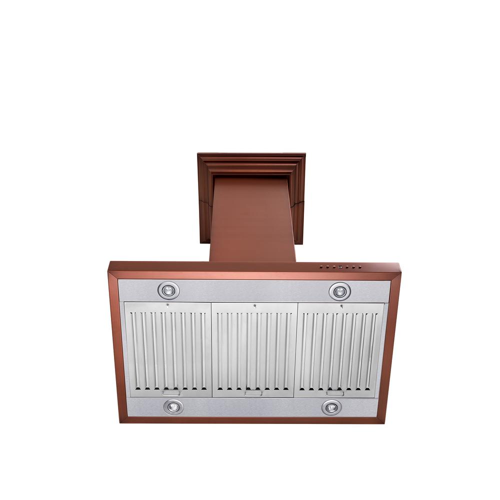 Designer Series Copper Island Mount Range Hood (8KL3iC-36)  ZLINE 36 in.