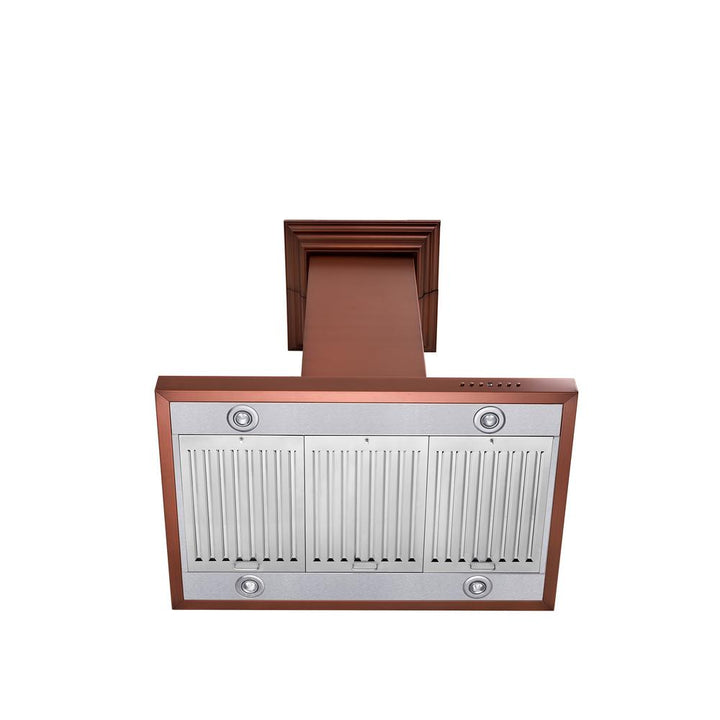 Designer Series Copper Island Mount Range Hood (8KL3iC-36)  ZLINE 36 in.